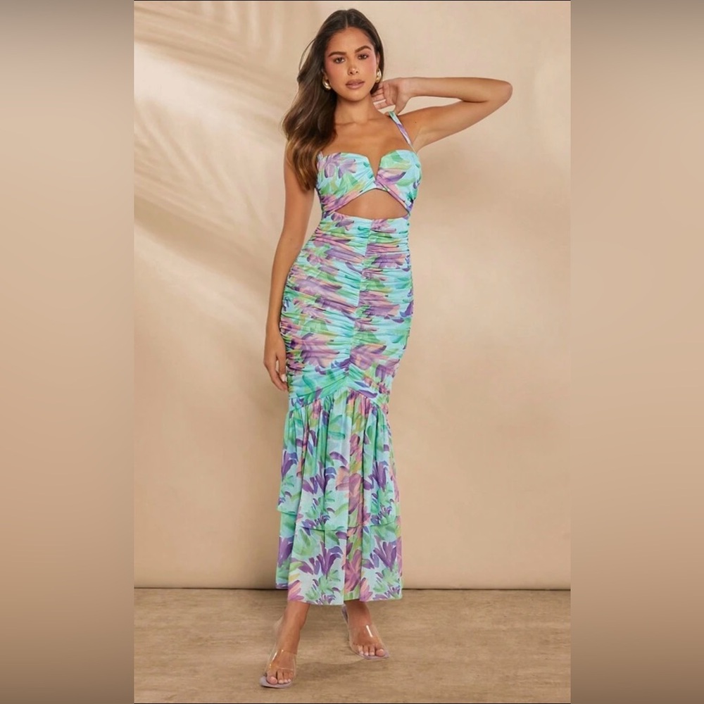 Vibrant Strapless Maxi Dress